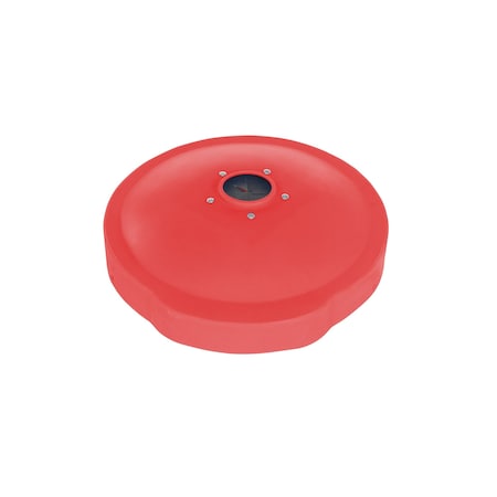 Vestil DRUM RECYC LID 55 GAL(CLOSED/OPEN) RED DC-P-55-CANF-UF-RD